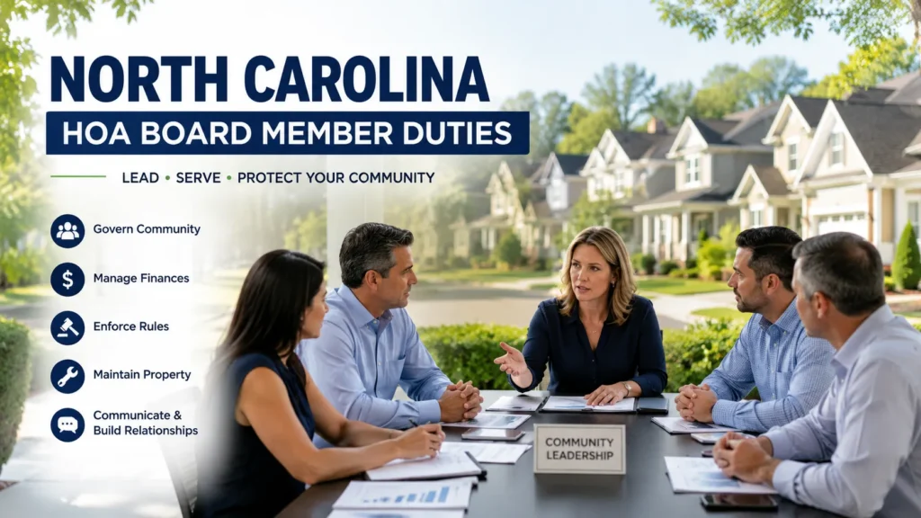 North Carolina HOA Board Member Duties