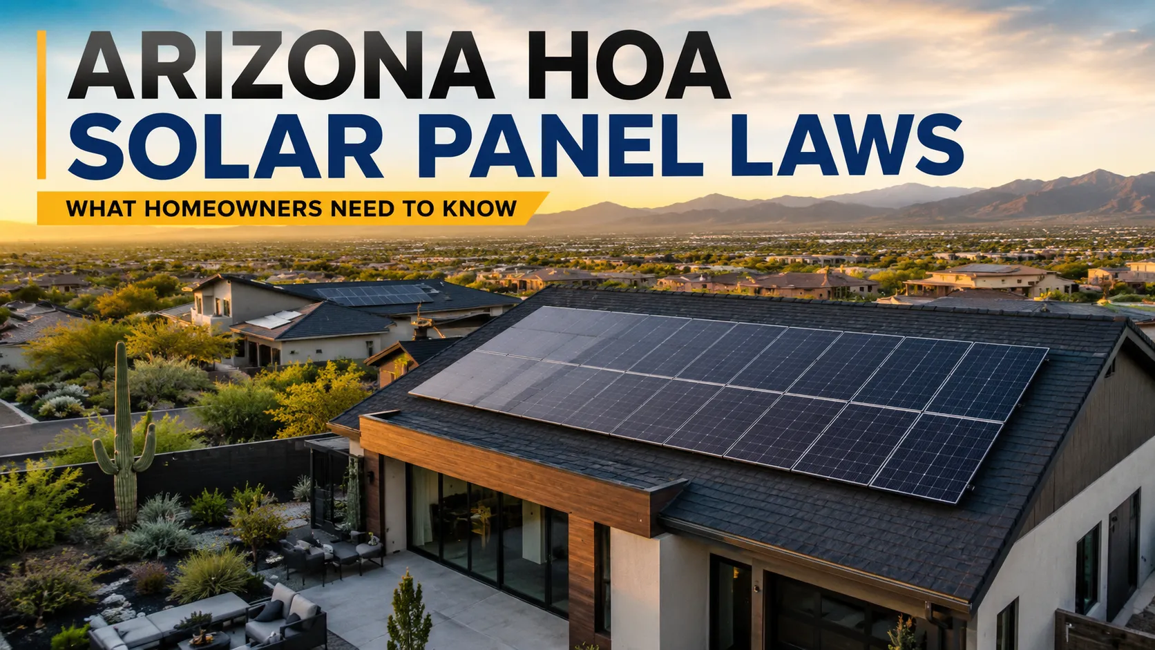 Arizona HOA Solar Panel Laws