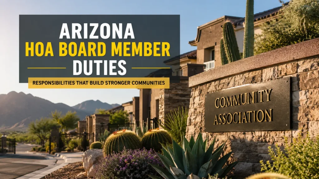 Arizona HOA Board Member Duties