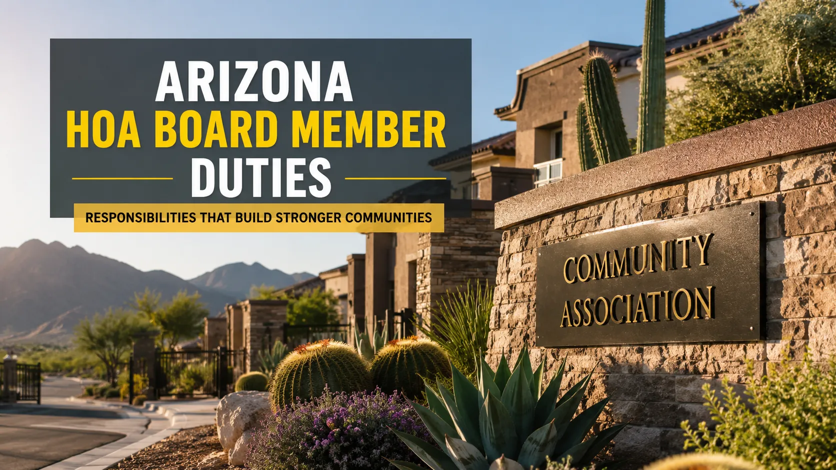 Arizona HOA Board Member Duties